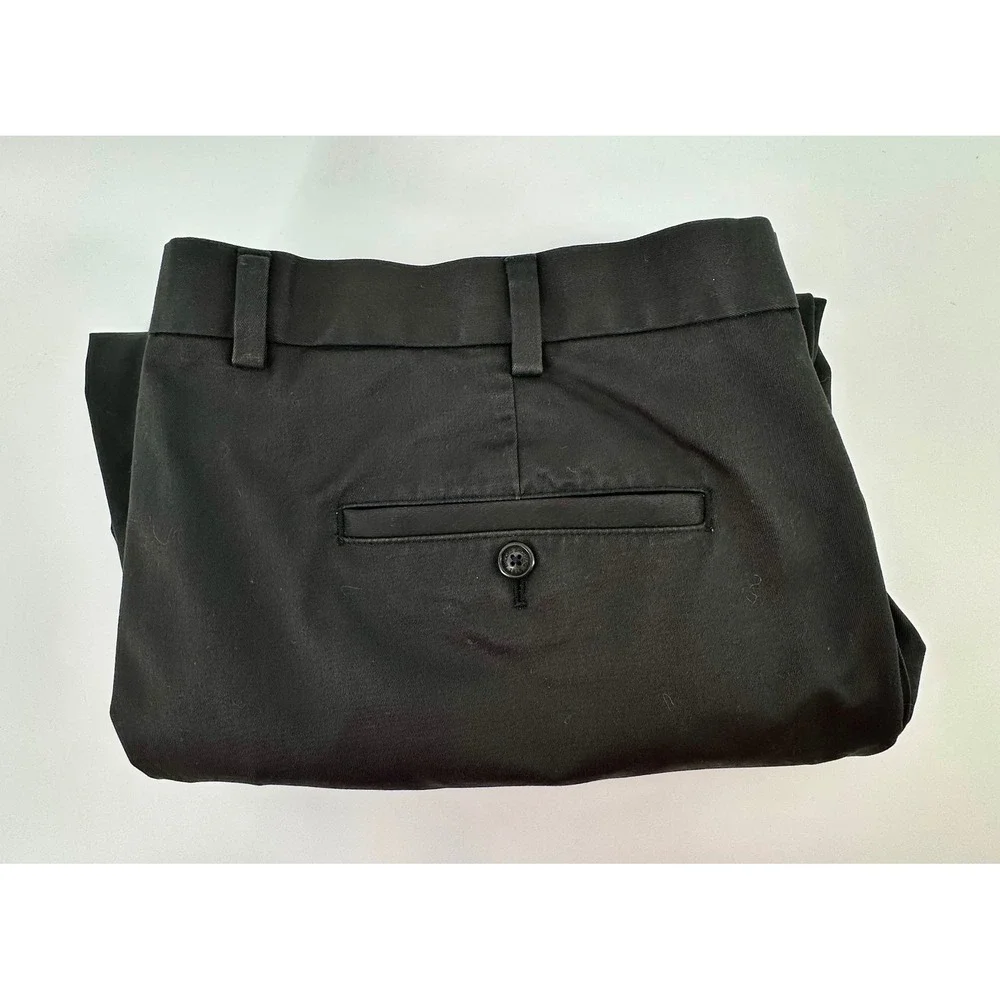 Brooks Brothers Clark Advantage Chino Pants Mens 42x30 Black Cotton Lightweight